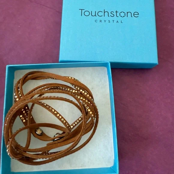 Touchstone Crystal Wrap-Star Bracelet, Smoked Amber - Picture 8 of 8